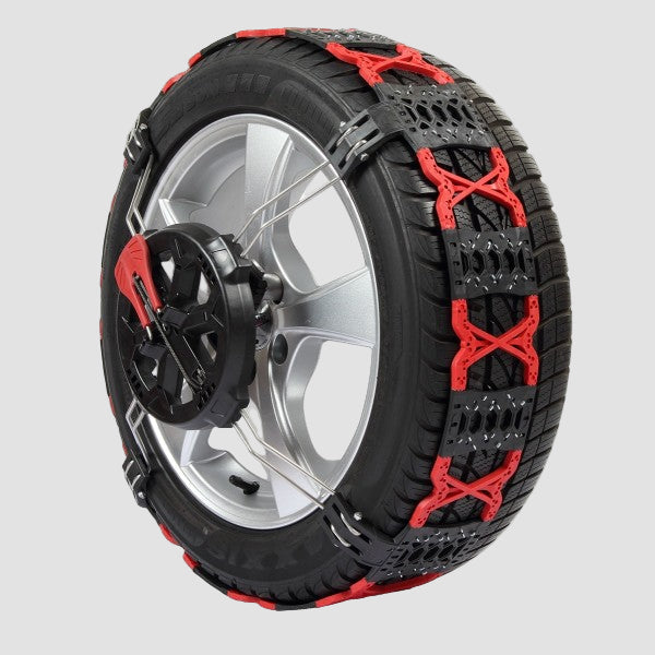 Polaire Grip PG140 sneeuwkettingset gemonteerd op autoband