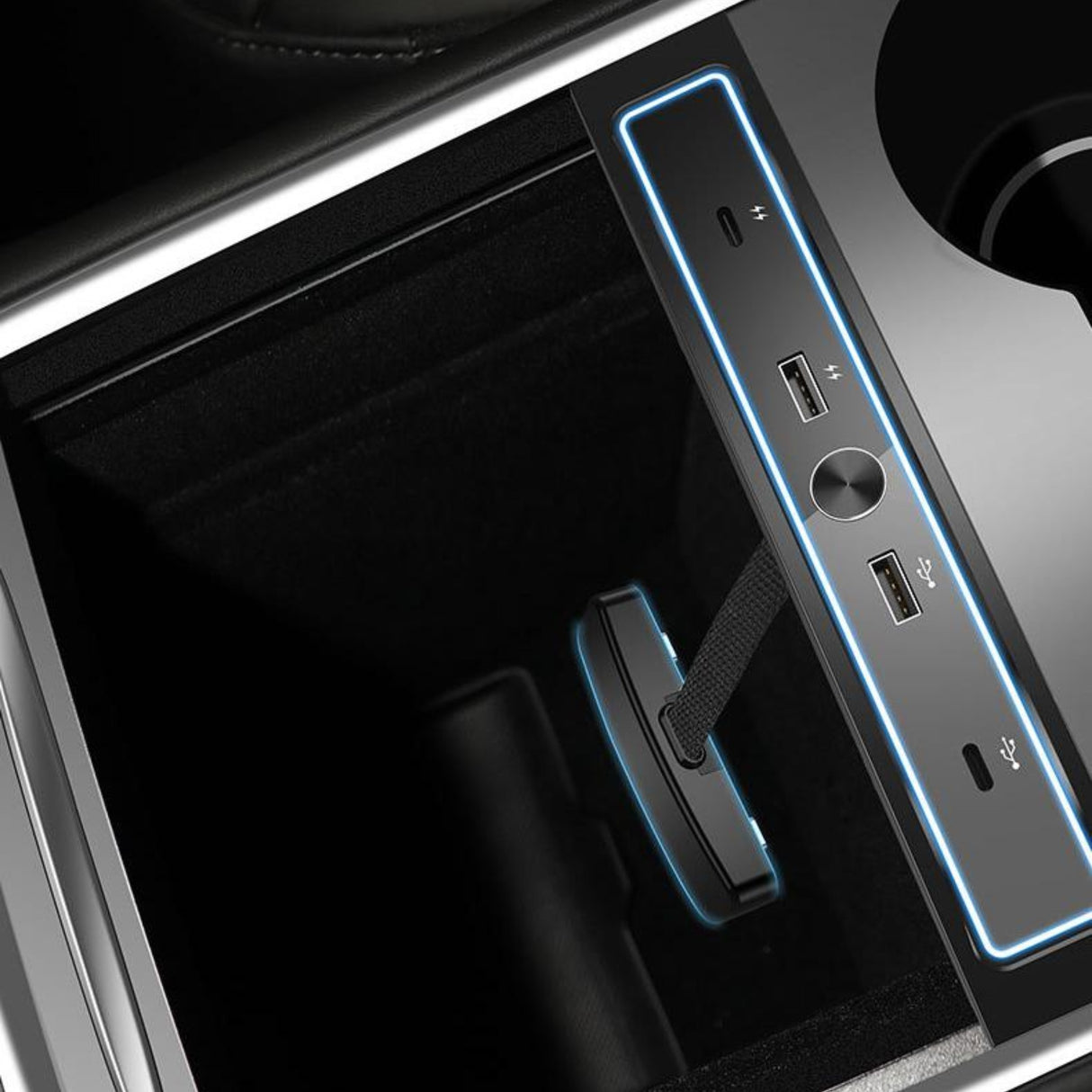 Mini USB-hub – Past op Tesla Model 3/Y