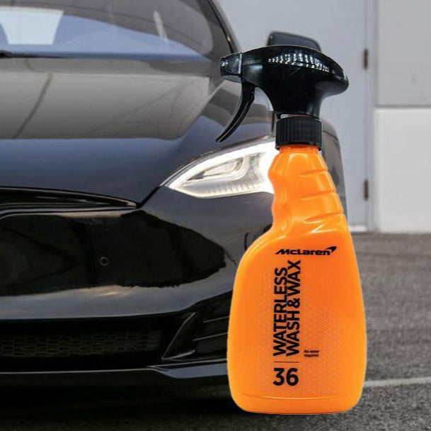 McLaren waterloos. Was en wax die voor auto's kan worden gebruikt