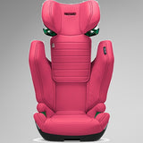 Recaro Axion 1 Wow Pink autostol set forfra, rød/pink polstring med grøn detalje