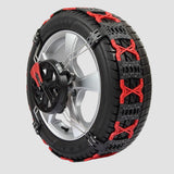 Polaire Grip PG140 sneeuwkettingset gemonteerd op autoband