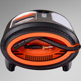 Osram TYREinflate 2110 set fra oven, viser opbevaring af slange og dyser inde i kompressoren