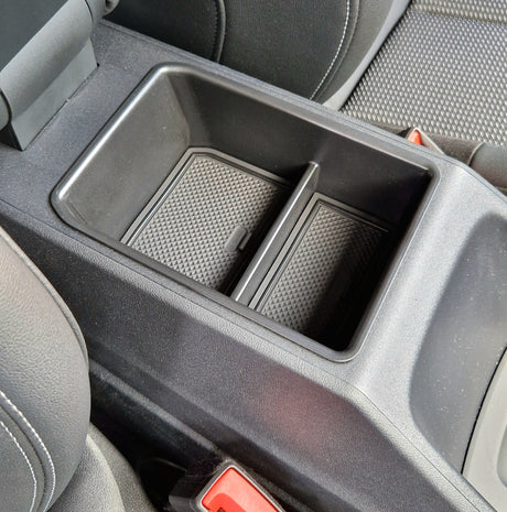 Opbergbox in de armleuning van een Audi Q4/Q5