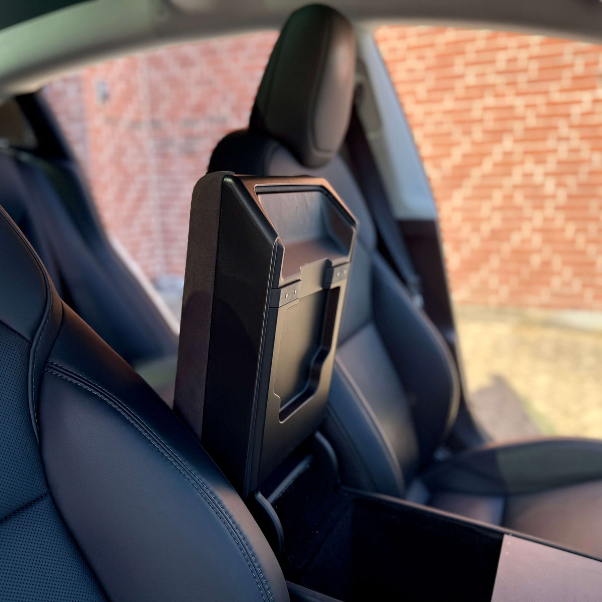 Alcantara armleuning met ingebouwd opbergvak - Tesla Model 3/Y