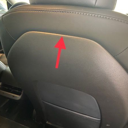 GCG MAX tablet/telefoonhouder gemonteerd op achterbank