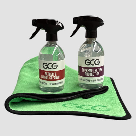 GreenCarGear zitverzorgingsset met microvezeldoek