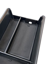 Zwarte opbergdoos voor middenconsole met antislipmat voor BMW i4