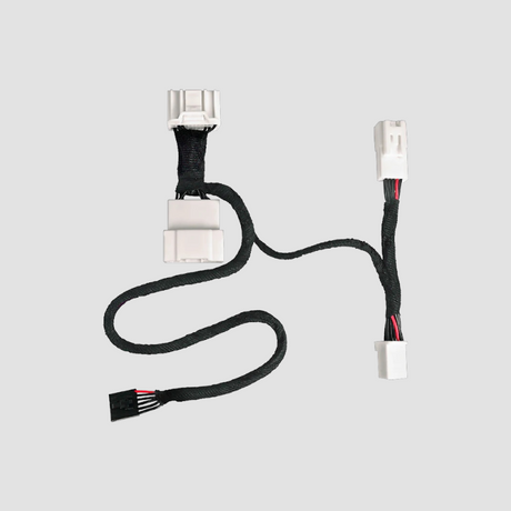 S3XY Gen2-kabel met witte stekkers voor accessoires in Tesla-auto's
