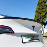 Tesla Performance Spoiler (ABS + Coating) op witte Tesla Model Y