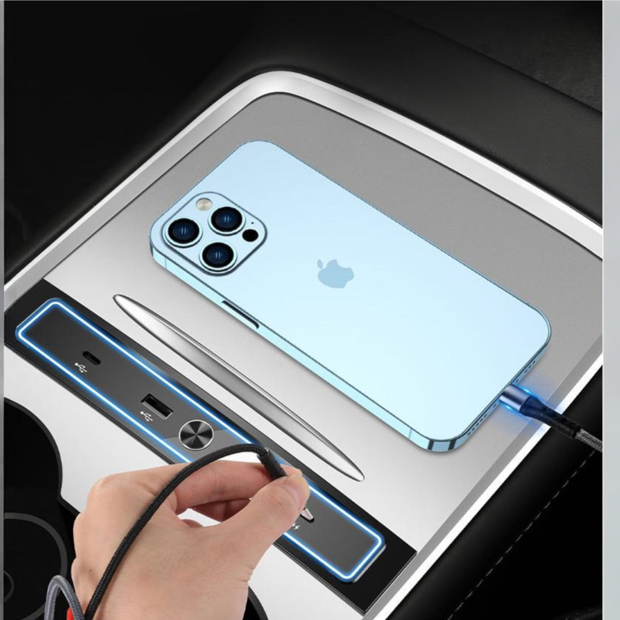 Mini USB-hub – Past op Tesla Model 3/Y
