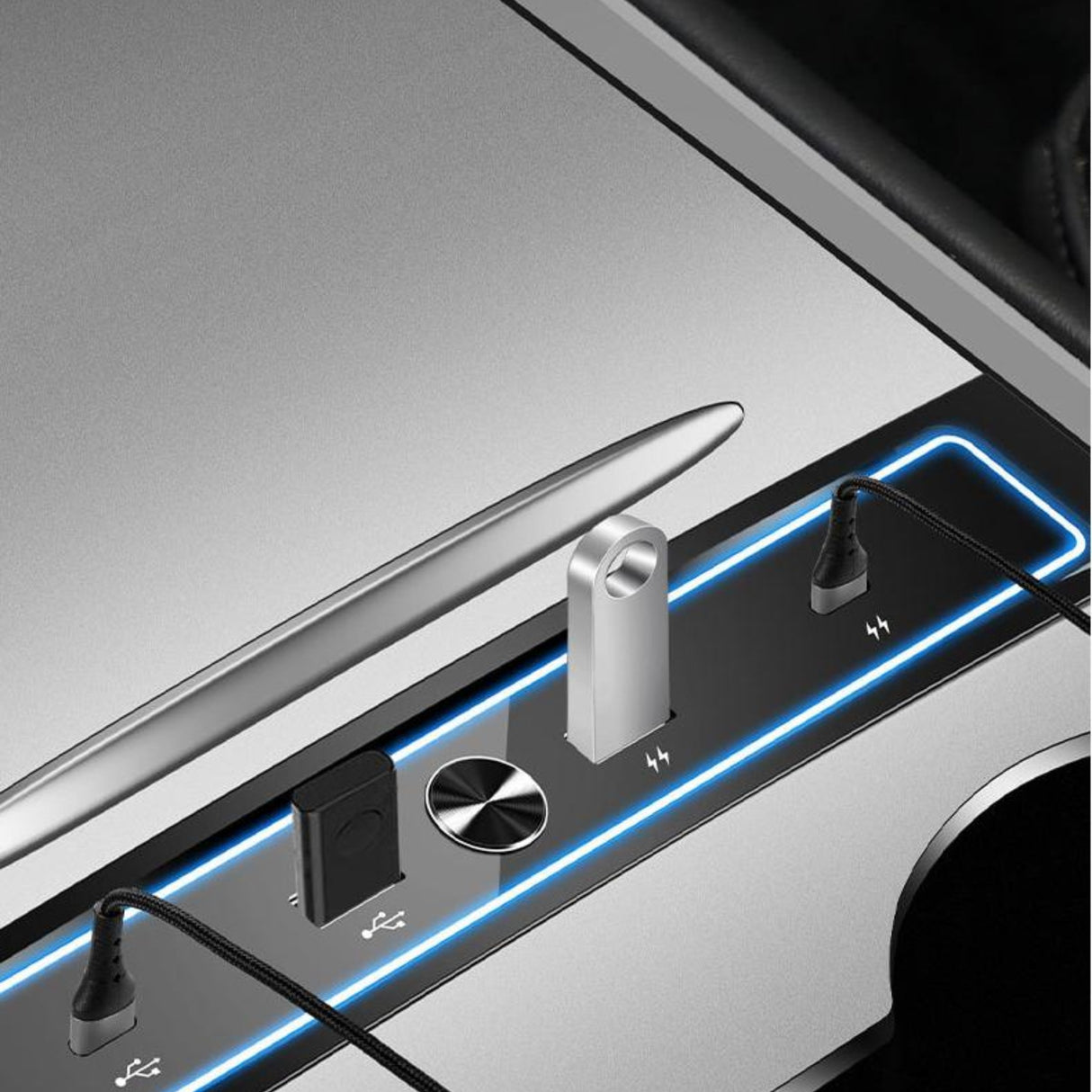 Mini USB-hub – Past op Tesla Model 3/Y