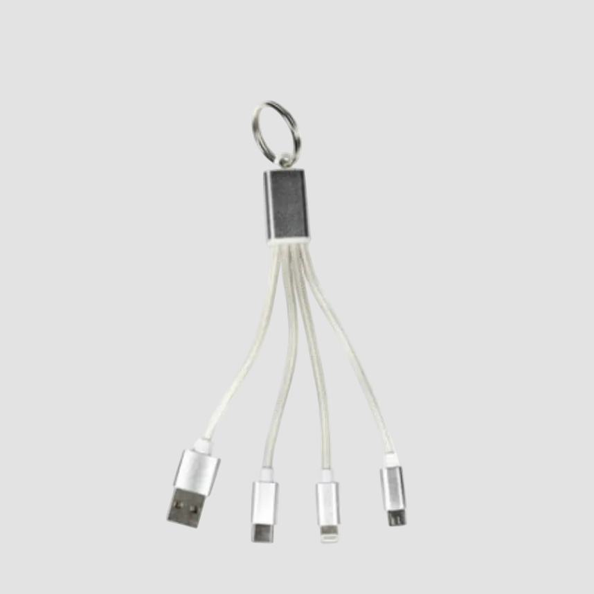 Een sleutelhanger met meerdere usb-uitgangen.