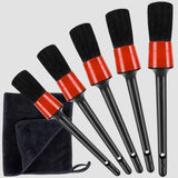 5 stuks borstels en penselen + doek