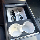 GCGM MAX-box met bekerhouder in Tesla Model 3/Y interieur