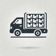 Een vrachtwagen die het pictogram voor het bestellen van vracht toont