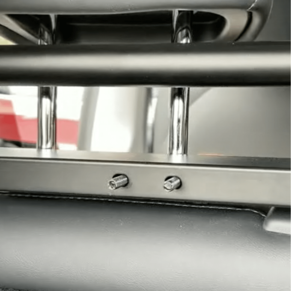 Gedetailleerde afbeelding van hondenrek en montage voor Tesla Model Y