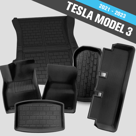 GCG MAX All Weather complete matten set – passend voor Tesla Model 3 2021-2023