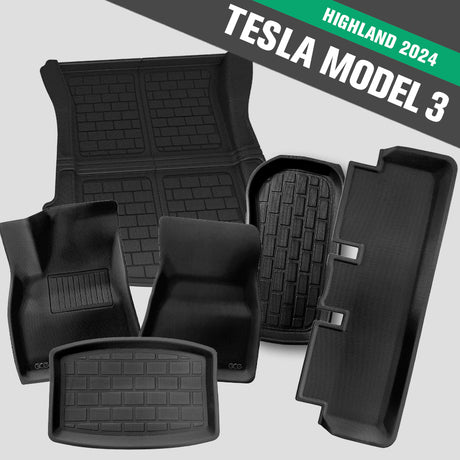 GCG MAX All Weather complete matten set voor Tesla Model 3 Highland 2024.