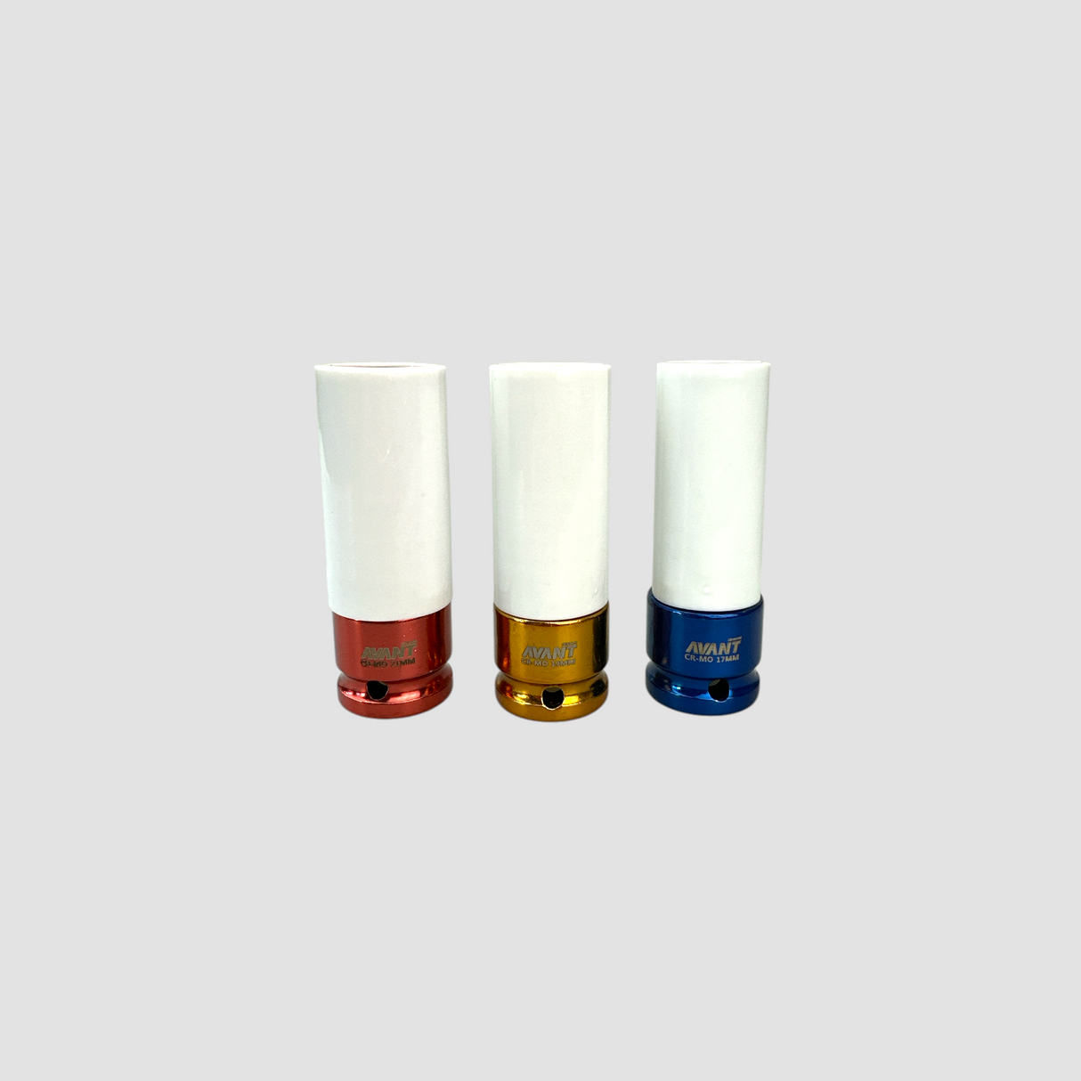 3 krachtpunten in rood, geel en blauw.