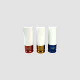 3 krachtpunten in rood, geel en blauw.