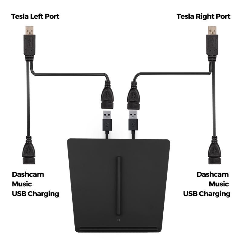 Draadloze oplader ontworpen voor Tesla Model 3 (2017-2020 voor facelift)