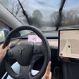 Teslogic mobiel dashboard in Tesla Model 3.